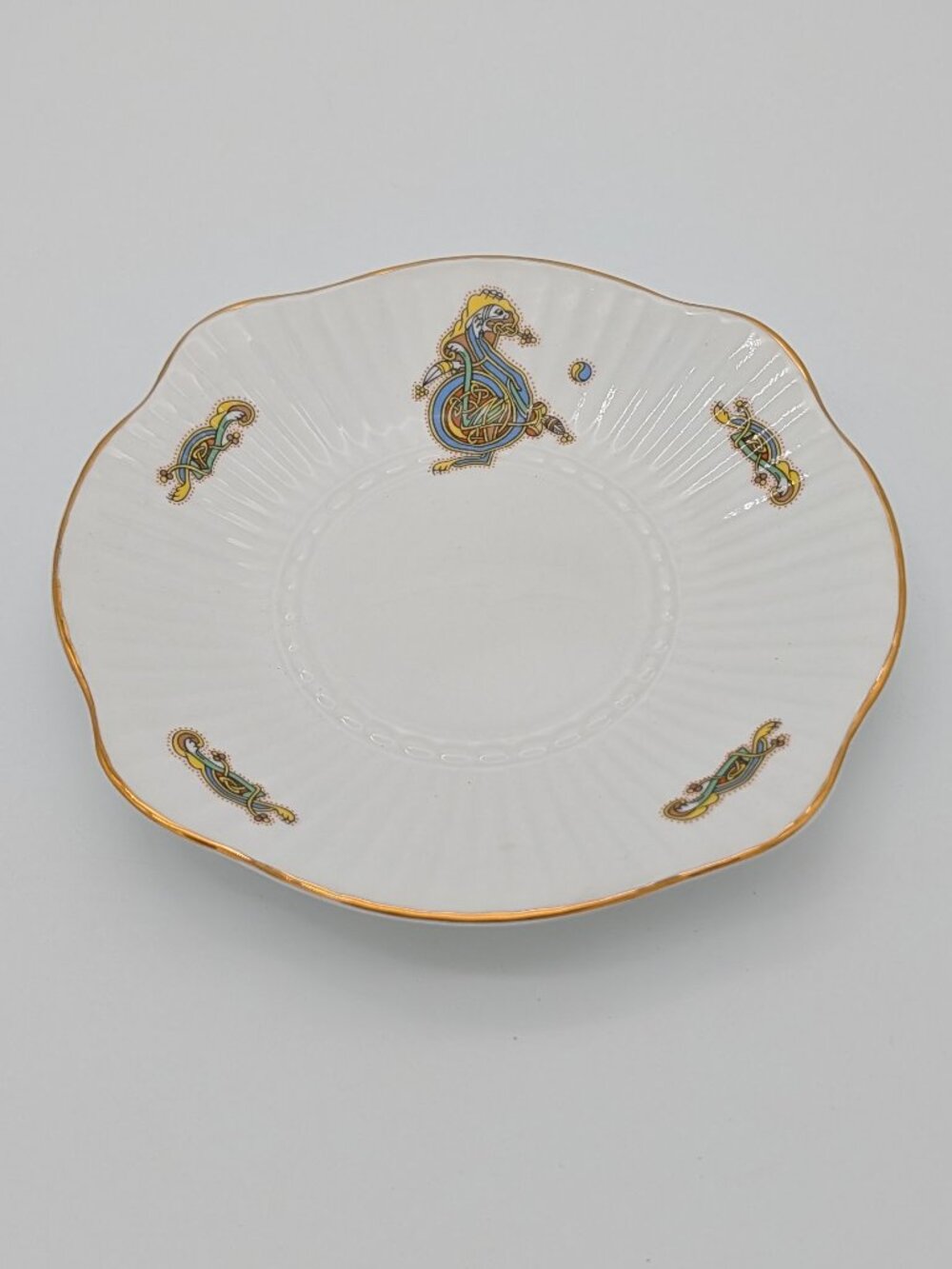 Royal Tara Bone China Book Of Kells Plate Letter D 9"